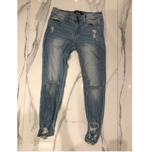Destroyed light wash jeans size 3